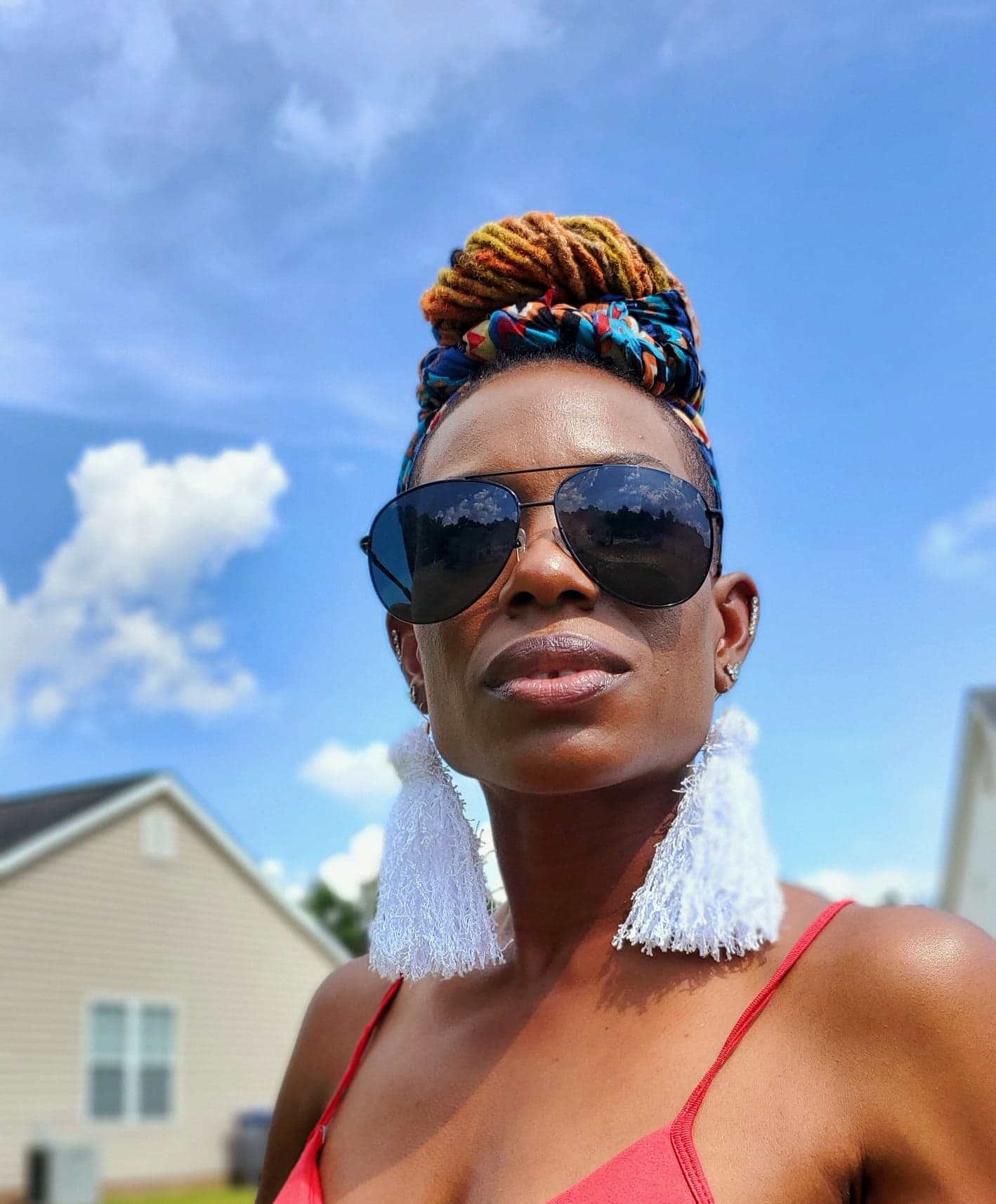 White Frayed Tassels