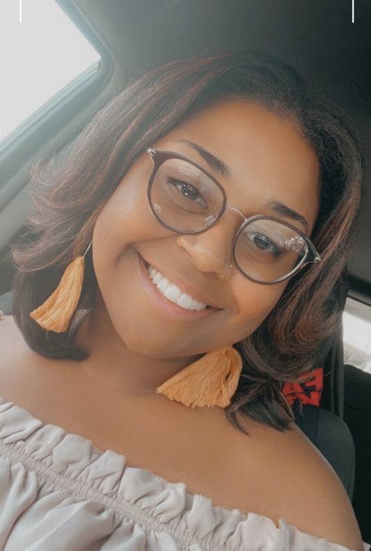 Carrot Hoop Tassel Earrings